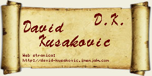 David Kušaković vizit kartica